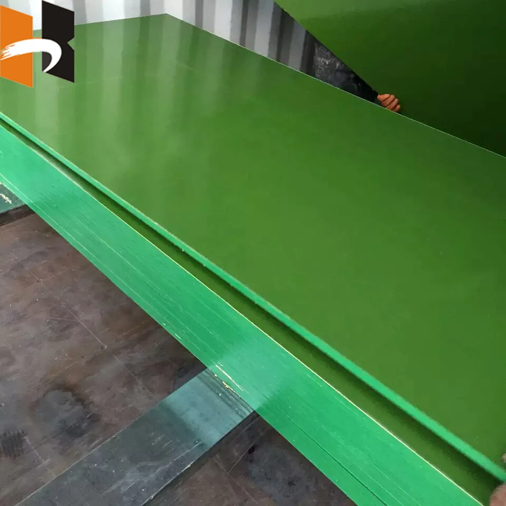 18mmx1220mmx2440mm Green Plastic Film Face Plywood Sheets Concrete