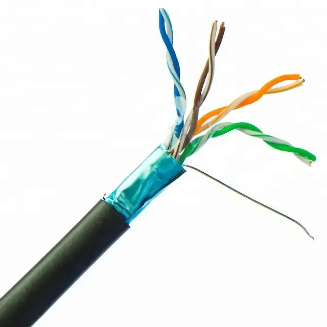 Factory Price 0.5mm Stp Moveable Outdoor Waterproof Lan Utp Cat6 Cat5 FTP Cat5e Cable For Indoor Wiring Network