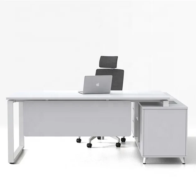 Custom Modern Luxury Design White Metal/Wooden Office Furniture Executive  Manager desk  Office table