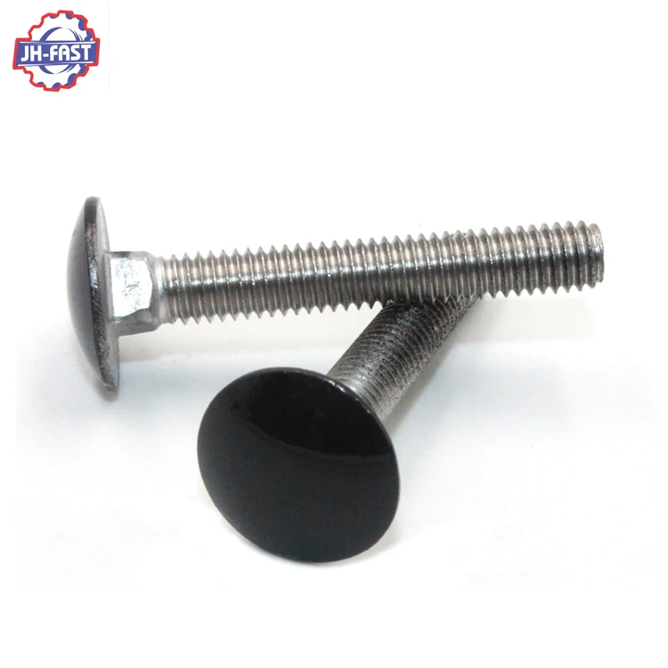 Extra long large big head carriage bolt fastener SS 304 316 stainless steel SS316 din603 din 603 coach carriage bolts and nut