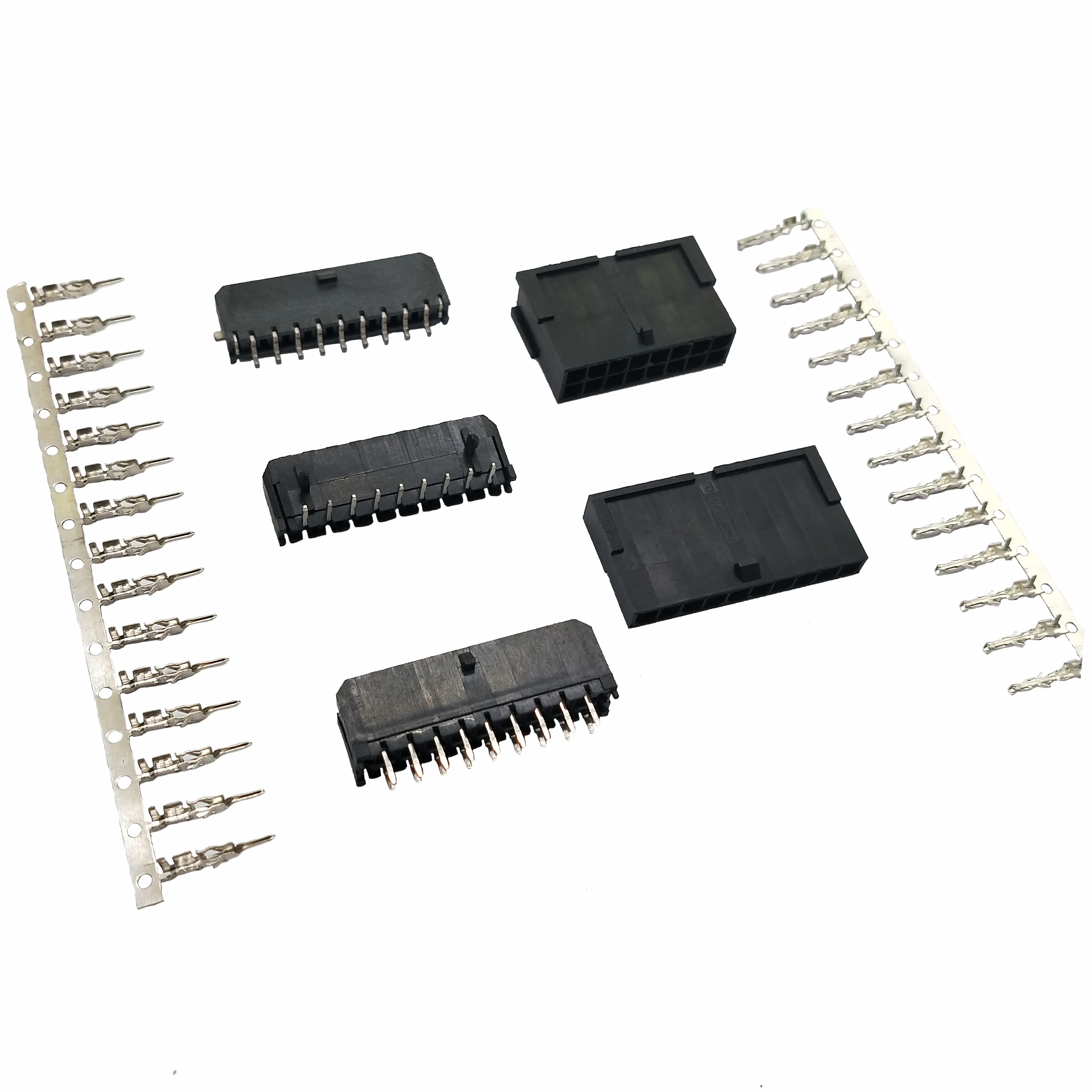 
3.0mm Connector Kit of 2/10/12/18 Pin Header Male Female Plug Housing Crimp Terminal Molex Connector 