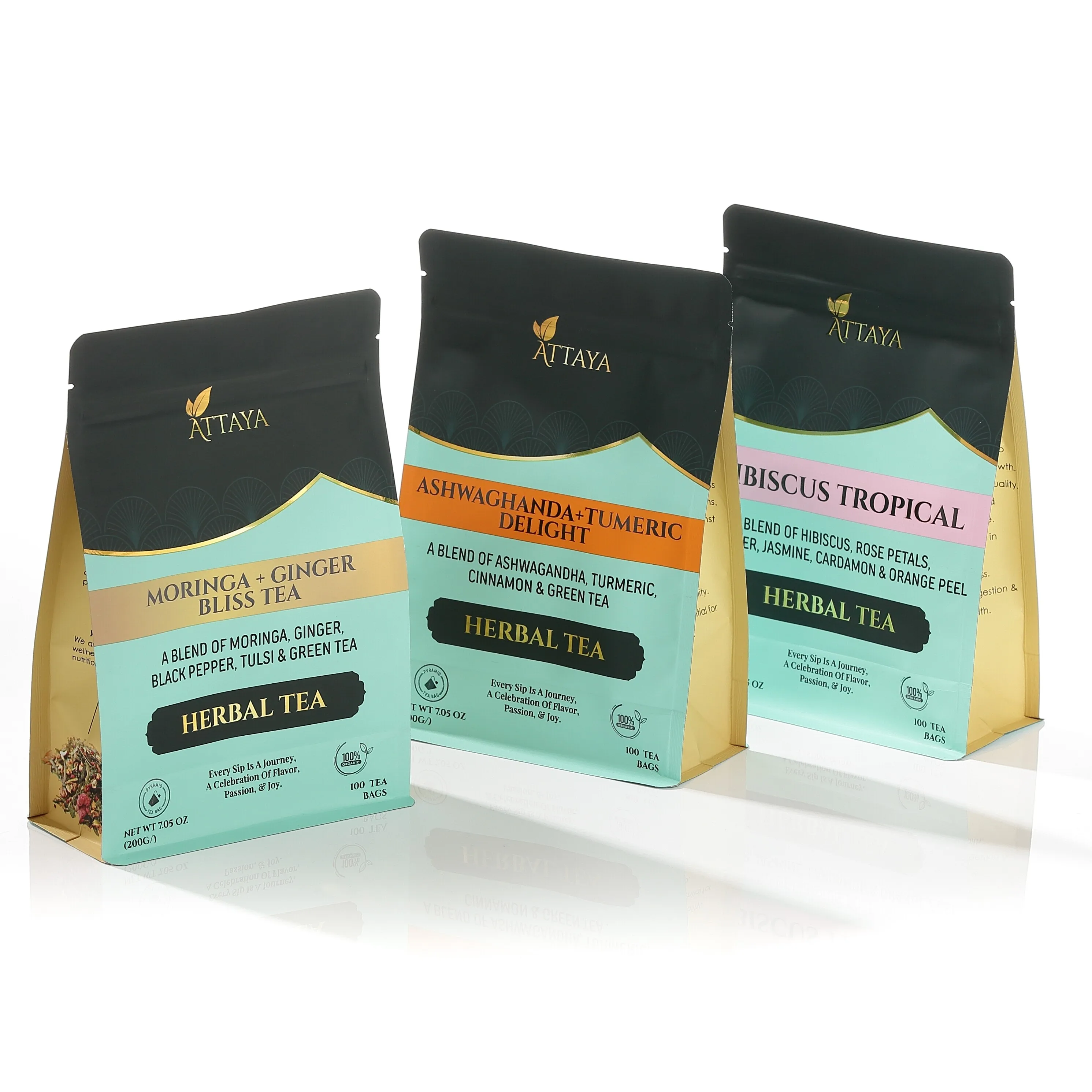 Customized flat bottom paper kraft package valve coffe bean pouch packaging bag smell proof with valve and zipper