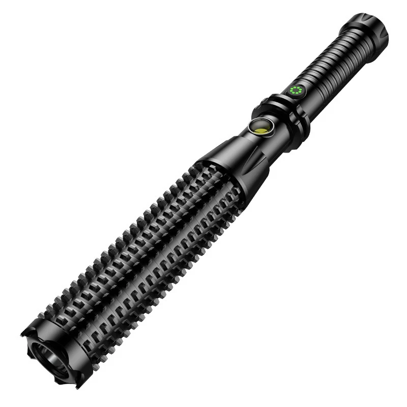 Hot New Telescopic Zoom Aluminum Alloy Body Usb Rechargeable Wolf Fang Stick Self-Defense Led Torches Light Tactical Flashlights