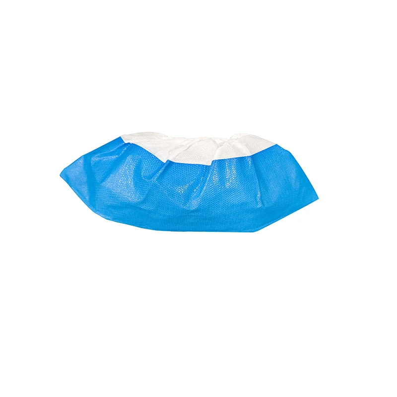 Синие сапоги одноразовые Shoecover Hdpe 1000 шт./упаковка противоскользящие Одноразовые ПВХ CPE PP ткань Esd медицинская хирургическая крышка для обуви