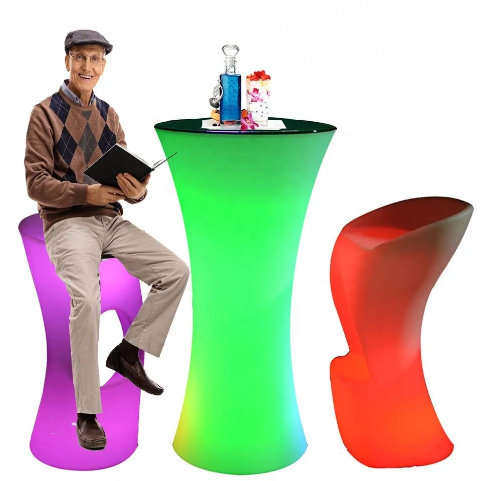 Colorful LED luminous color change wine LED ice bucket table light bar table