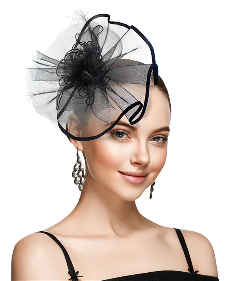 Flower Net Fascinator Headband Wedding Alice band Ladies horse race headband