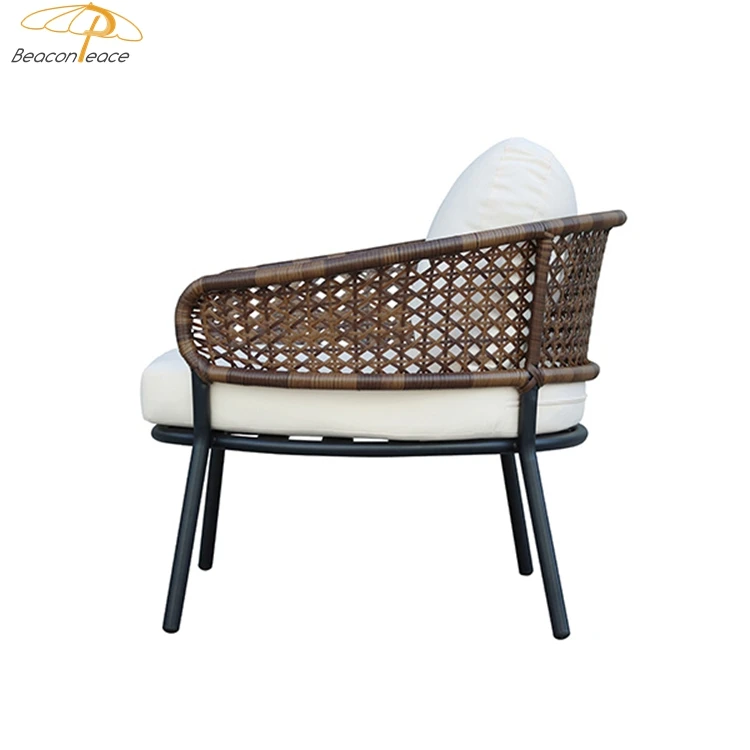 Home and Garden Wicker Rattan Furniture Patio Rattan Sofa Set Outdoor Deep Seating Rattan Sofa Modern Tuin Set Aluminium