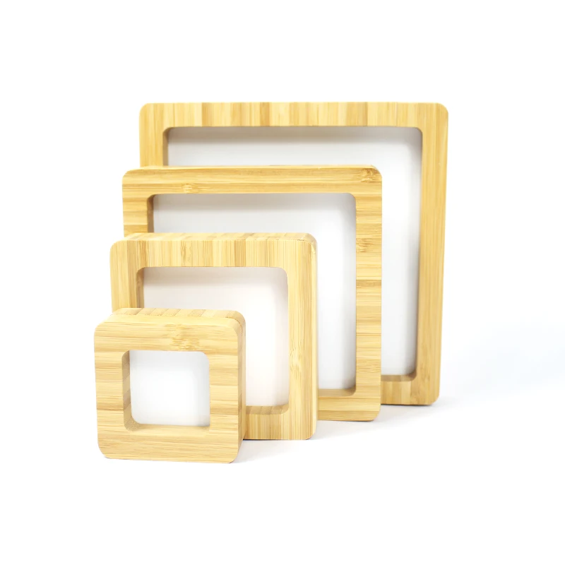 Personalized Birthday Gift Sublimation Blank Alu Sheet Bamboo Customized Magnet Photo Frame for Heat Transfer