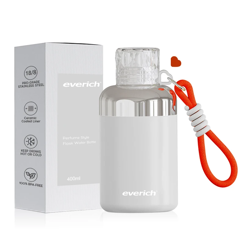 Everich New Launch Product with Free Samples to Check the Quality Small Water Bottle 400ml Stainless Steel Vacuum Flask
