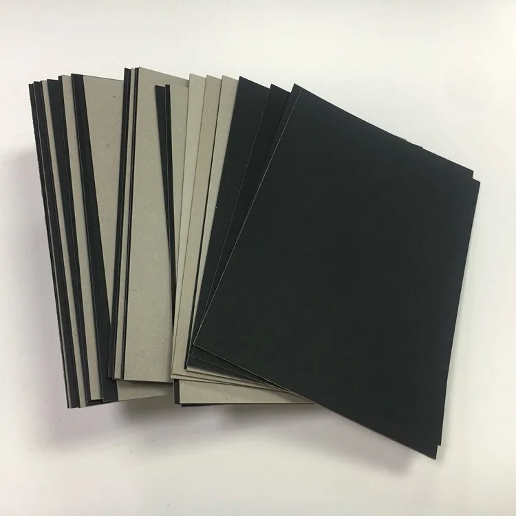 700*1000mm laminated black cardboard with grey back