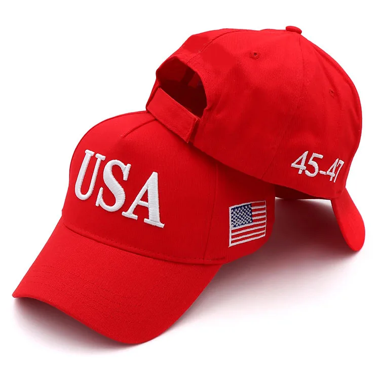 Factory Wholesale 2024 Maga Hat Flag Baseball Cassic USA Embroidered Hat Cap