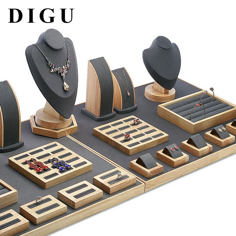 DIGU jewelry display stand wood jewelry packaging & display earrings necklace pendant  display stand jewelry
