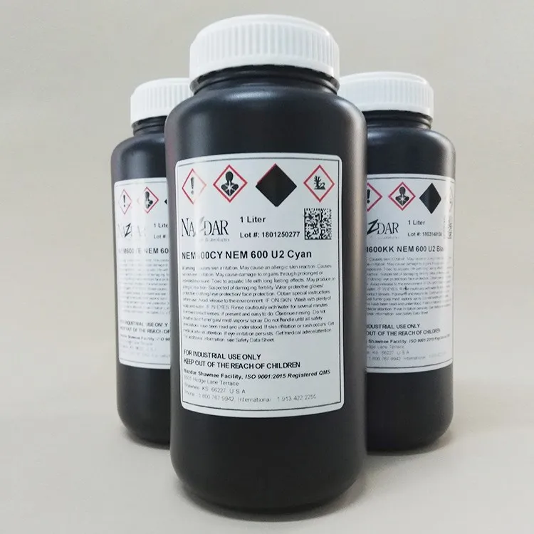 
High Quality Nazdar Fast-Drying Flexo Printing LED UV Ink For Ricoh Gen5 G4 G5 Printhead 