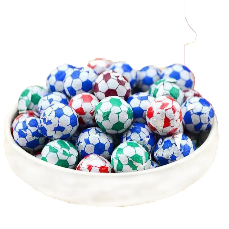 Football Shape Candy for Tin with White Crispy Chocolate Candy