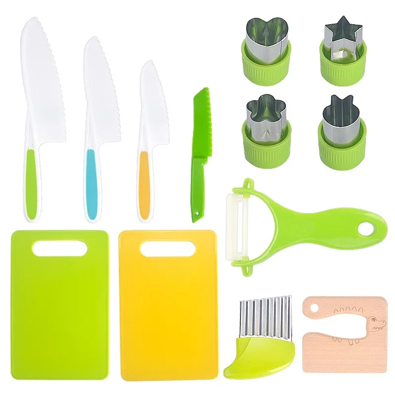 Montessori Kitchen Tools for Toddlers-Kids Cooking Sets Real-Toddler Safe Knives Set for Real Cooking