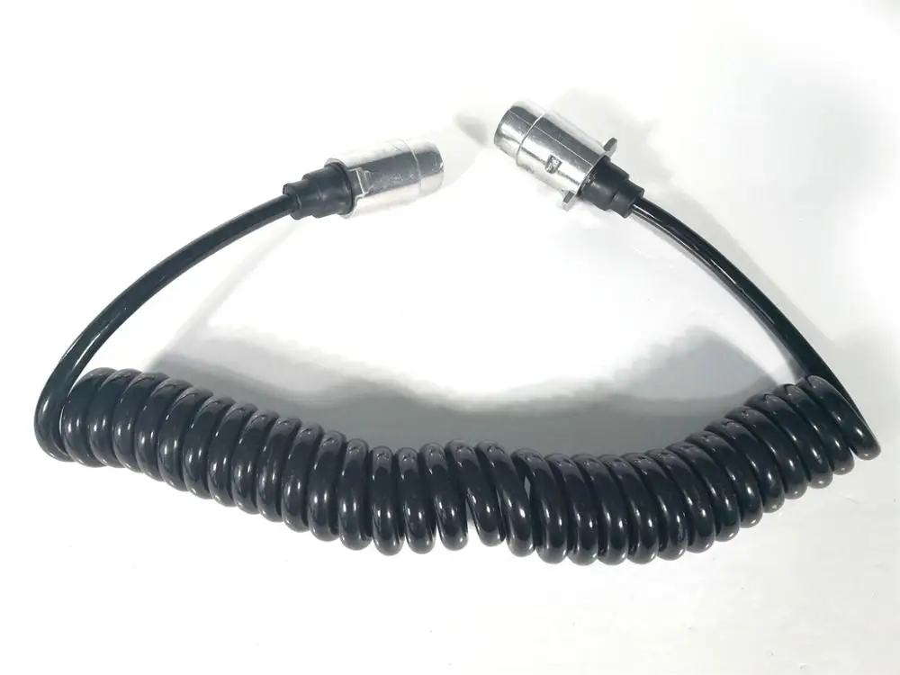 Спиральная катушка 7 Pin разъемы соединитель прицеп кабель с металлическим штекером