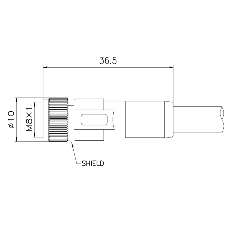 IP68 M8 Extension Cable 3 Pin  Female Connector sensor Cable with 1M 3M 5M PVC Length