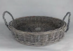 Handmade Wicker Rattan Fruit Basket Round Food Baking Bread Tray display snack basket fruit plate