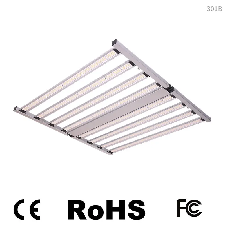 Vertical rib type Samsung 301 dimming 800w UV+White +Blue+Red 8 bars greenhouse LED growing lights