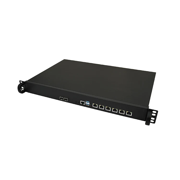 Cheap Firewall Mini PC Sever Pfsense J4125 Processor 1u Rack Mount Soft Router Network Firewall Chassis with 6 Lan Ports