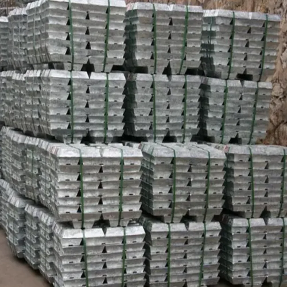Zinc ingots metal ingots blanks for the production of products from zinc-containing metals