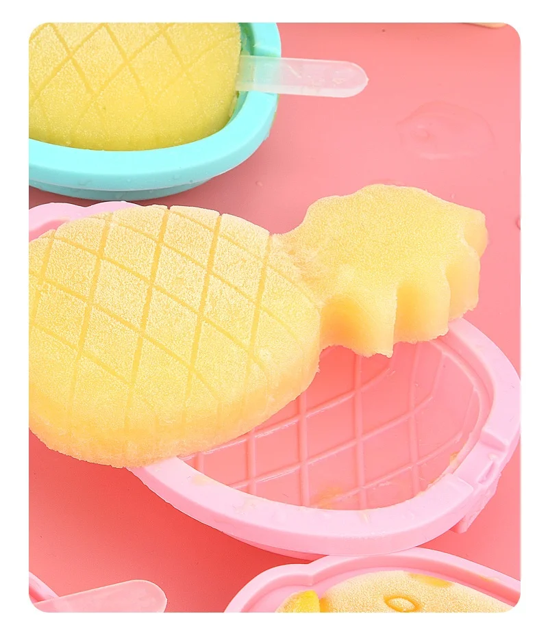 Силиконовые Эскимо арбуз и клубника и ананас формы наборы и сделать ваше мороженое дома