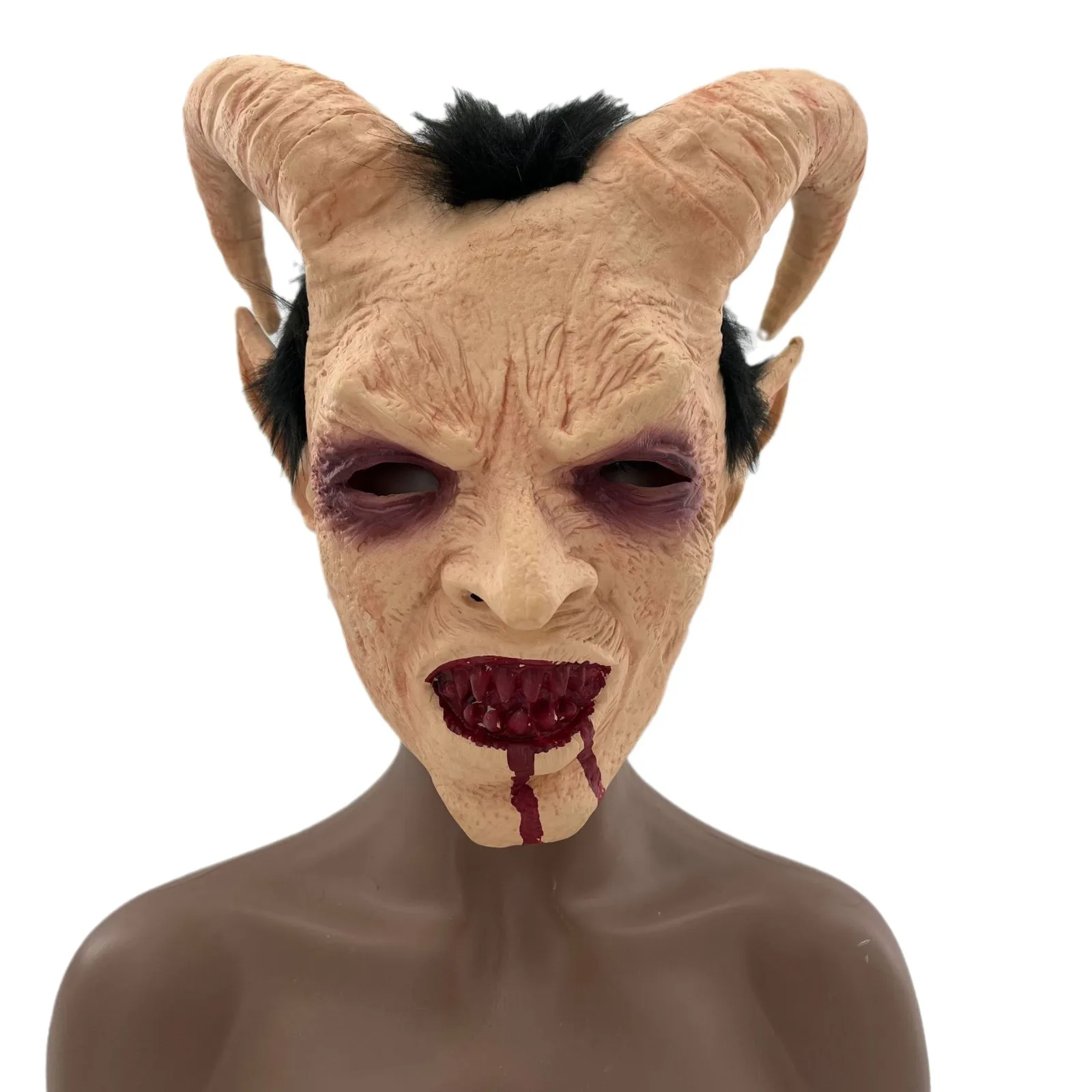 Devil Mask Halloween Mask Evil Angel Scary Latex Ram for Adult The Lucifer masks