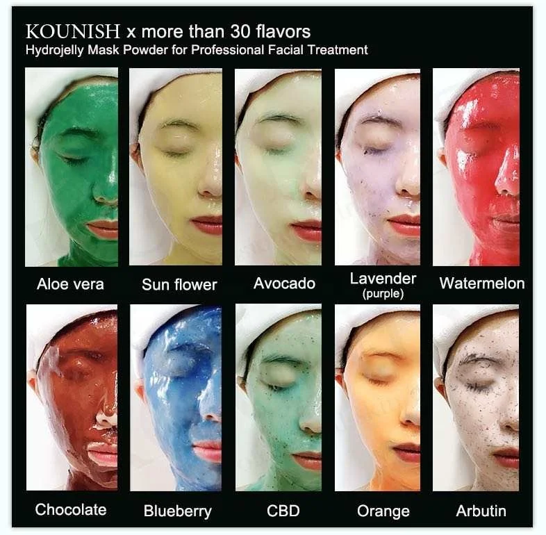 Kounish Private Label Egyptian Rose Hydrogel Face Skin Care Hydro Jelly Facial Mask Powder
