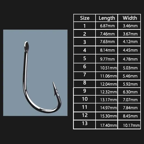 Wholesale Fishing Gaff Hook 100PCS/BOX 500PCS/BOX High Carbon Steel Jig Bait Sharp Fish Hook for Saltwater Freshwater