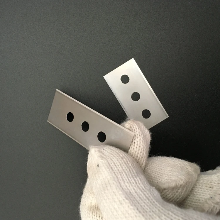 Superior Quality Carbon Steel Razor Slitter Knife Industrial Blades With 3 Holes