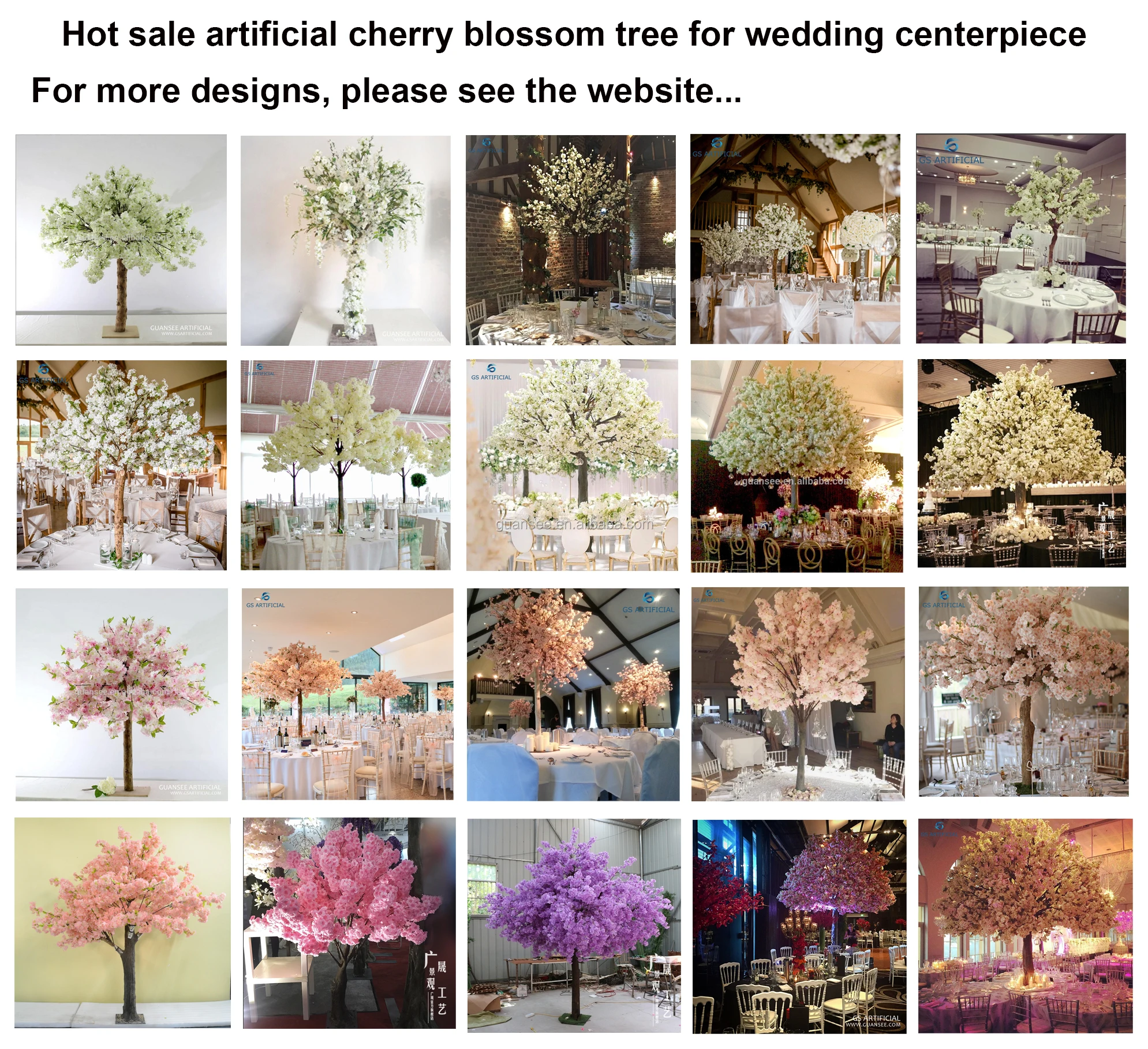 Wedding Table Flower tree Centerpiece Ornament roses tree silk artificial cherry blossom tree