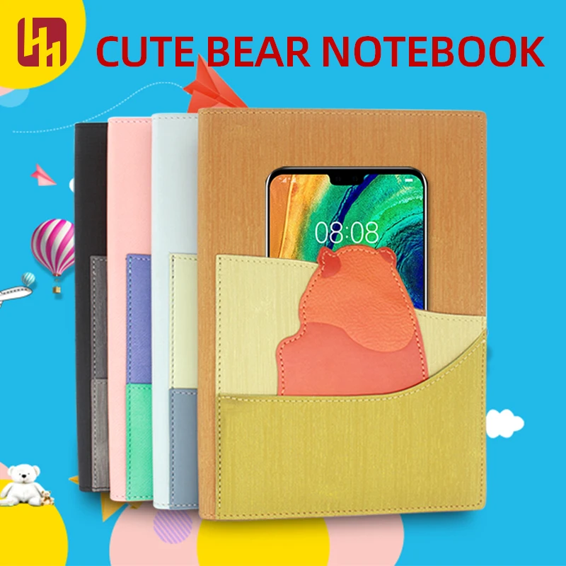 Notebook Binder Folder Loose Leaf Macaron Color Planner Business Hot Sale Portable A5 A6 PU School Journal Wholesale Leather