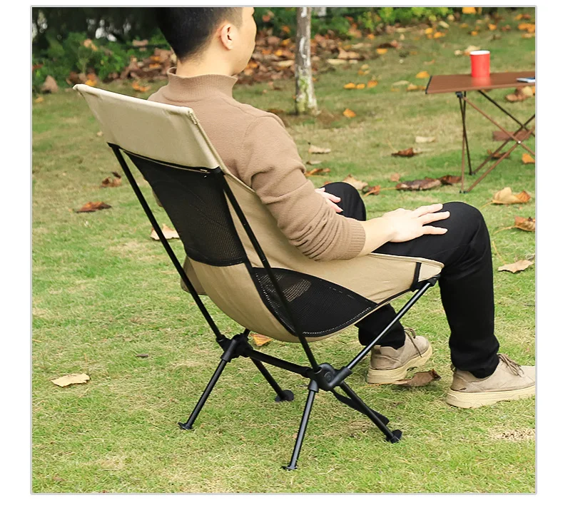 Good quality foldable outdoor hiking Camping Chair for Fishing High Back Folding portable reclining chair wholesale