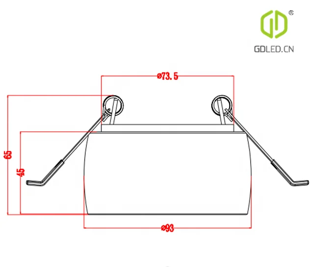 GDLED 7W Gypsum Recessed Ceiling Light GU10 Light Fitting Gypsum