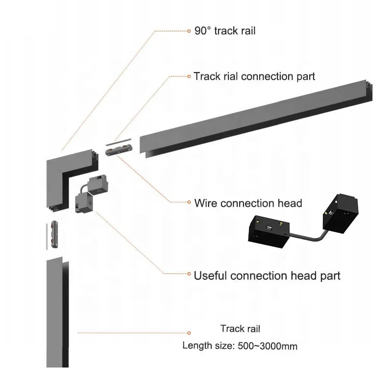 Commercial Led Running Magnetic System Manufacturer Linear Pendant Track Light