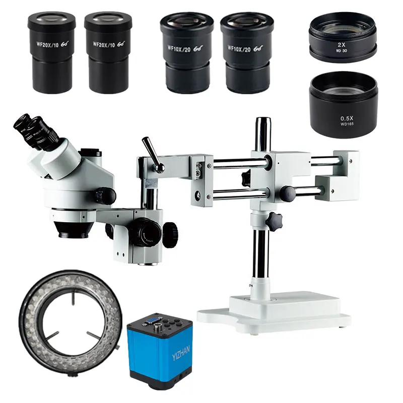 цена для начинающих 3.5X-180X Регулируемый Мобильный ремонт электронный Тринокулярный свет микроскоп цена