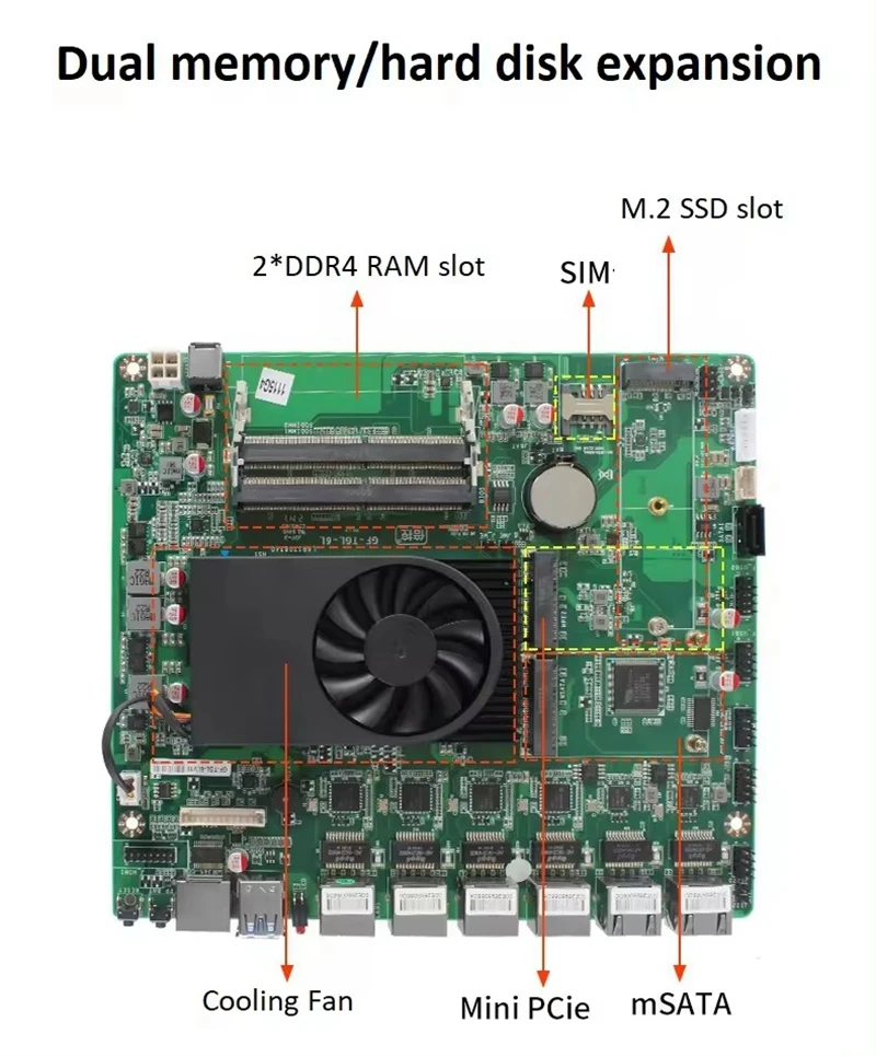 1U Rack Server Firewall Router Pfsense All In One HTPC Cele ronJ4125 Pen tium N5105 Industrial Computer Multi Industrial Mini PC