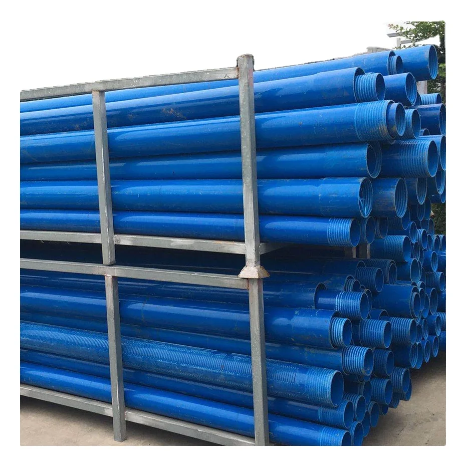 Factory Sale drill hole screen pvc water well screen tube blue pvc pour forage