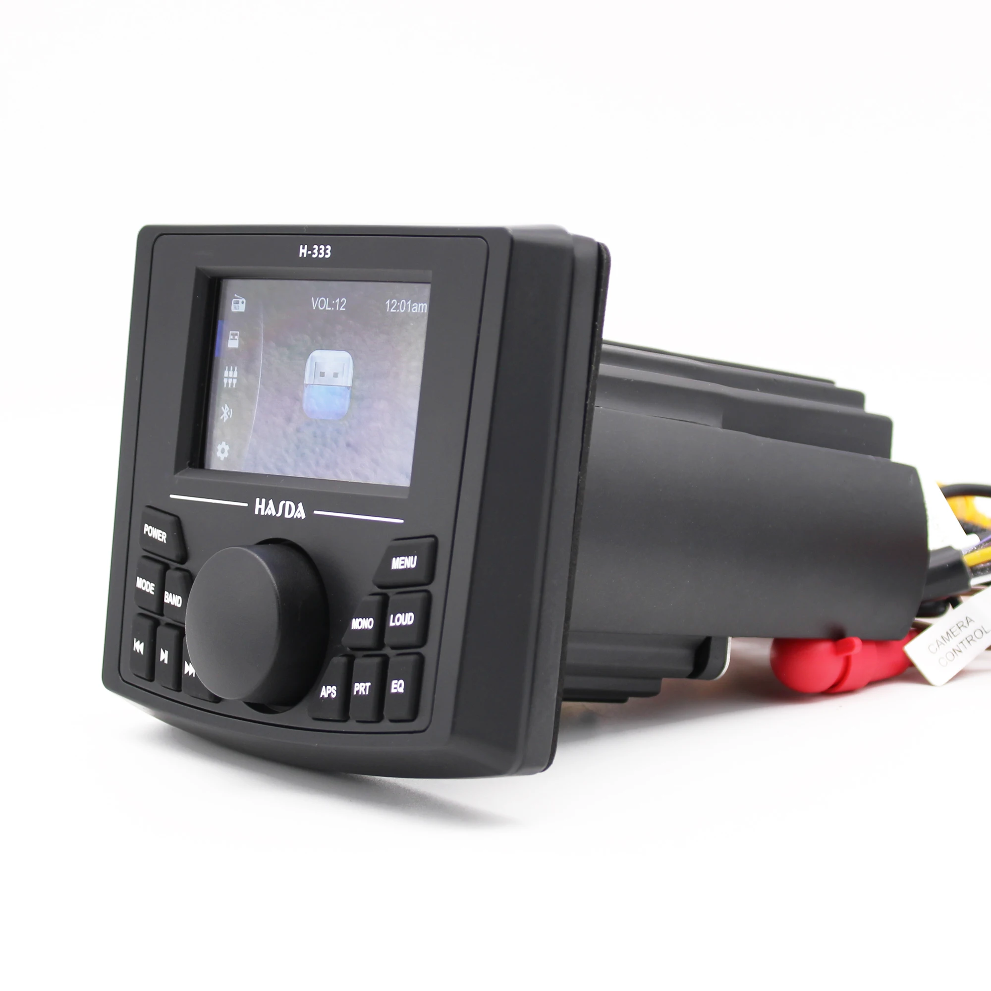 3 Inches Display AM/FM Compact Marine UTV RZR Blue-tooth Radio Digital Media Receiver MP3 / Photo/Video Playback