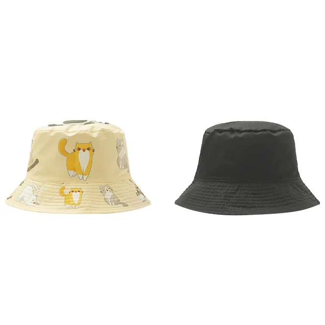 
High Quality Reversible Wholesale Unisex Custom Logo Printed Polyester Fisherman Bucket Hat  (1600217262374)