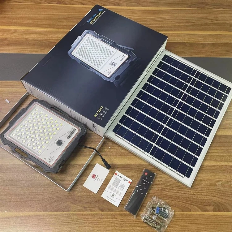 solar  flood street lights 100W high brightness smart home device 2M Wifi camera 82leds remote 1080P 16G outdoor solar lights