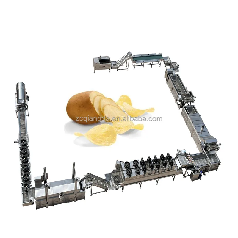 QD 50-2000KG/H Procurement festival hot sell potato chips making machine,automatic french fries production line