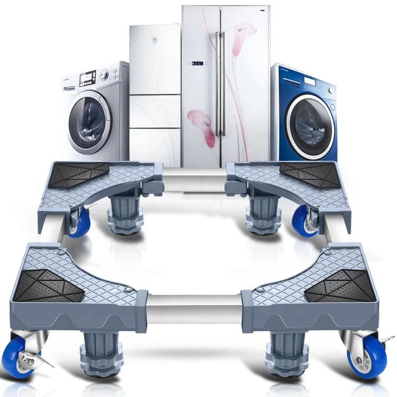 Factory Wholesale Sale Movable Adjustable Washing Machine Base With Wheels
