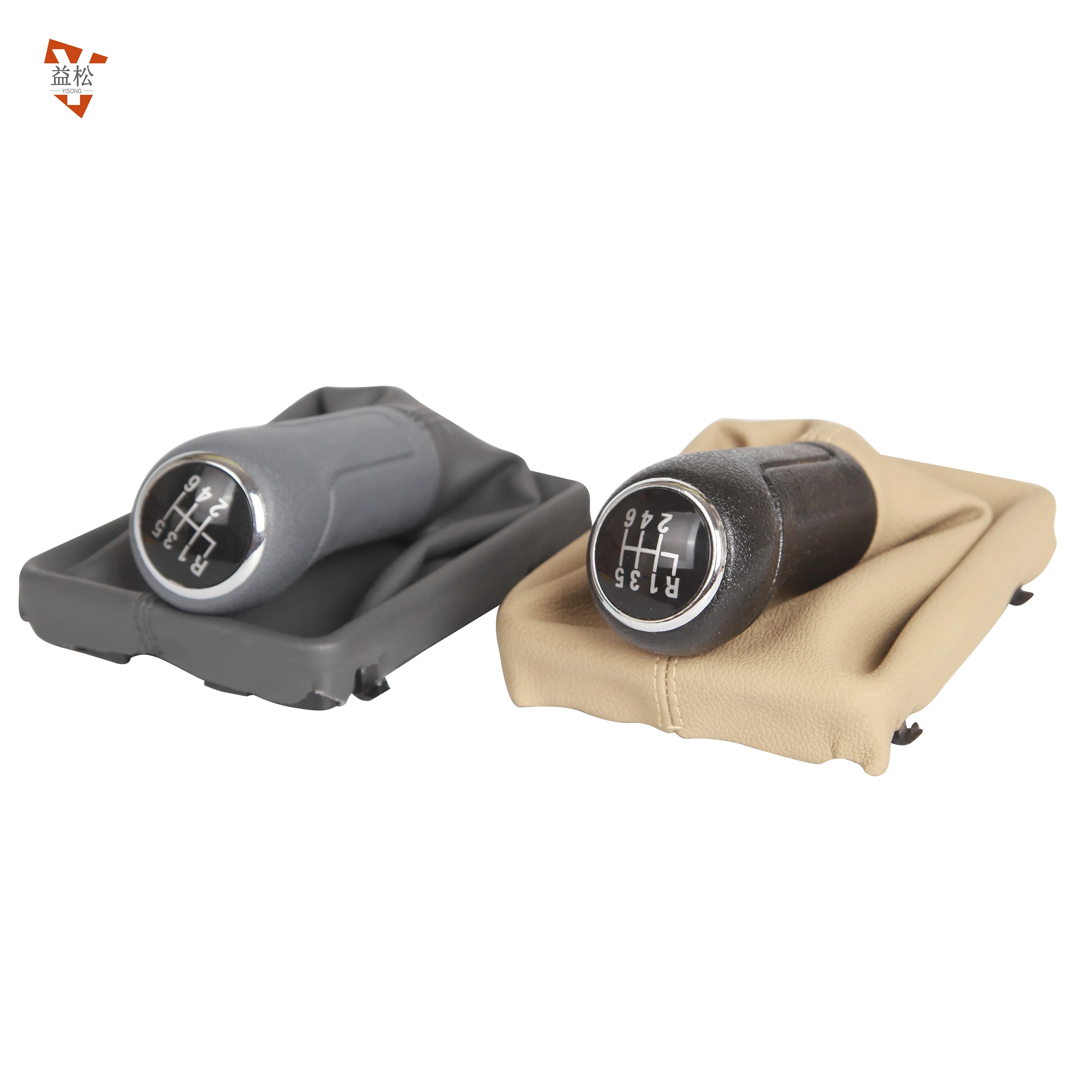 Manufacture auto parts car gear shift knob beige leather 6 speed cover knob for audi A6 L gear shift cover OEM 4G0 863 278 D