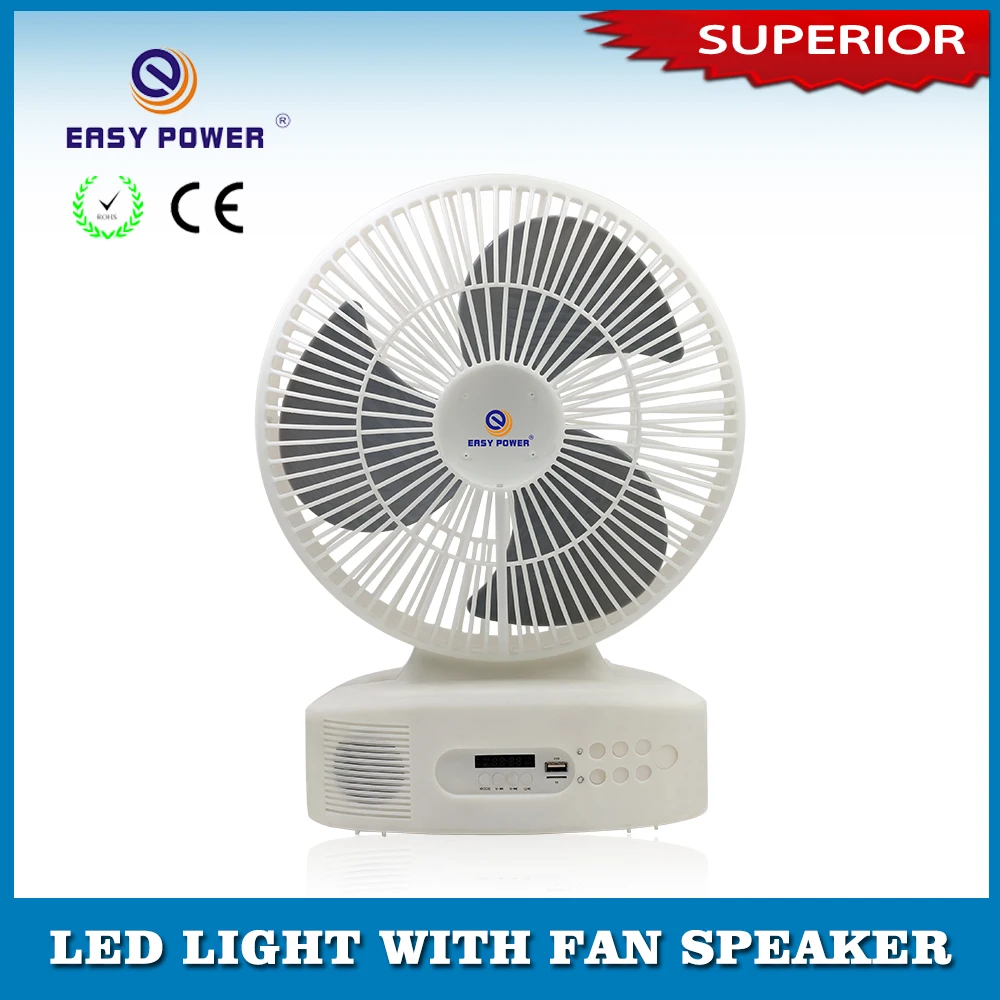 Перезаряжаемый вентилятор AC/DC, вентилятор на солнечной батарее, настольный вентилятор 12 дюймов с мобильной зарядкой и светодиодной подсветкой
