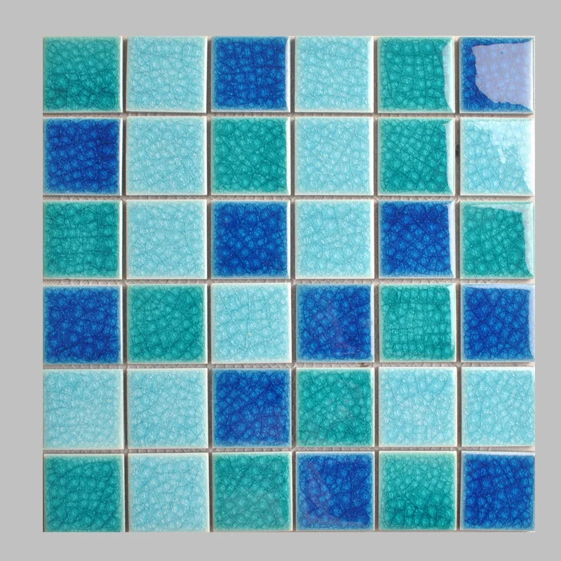 2021 cracked ice glaze blue mosaic pool tile wall tiles price in malaysia