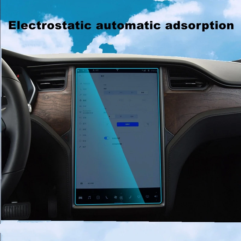 High quality other interior accessories car rear air conditioner screen tempered glass protection film for tesla model 3