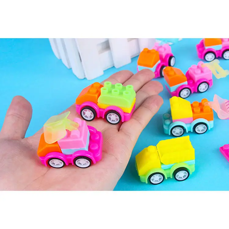 Wholesale big granule 3d engineering vehicle diy assembly toy for boys car assembly toy diy assembly toys