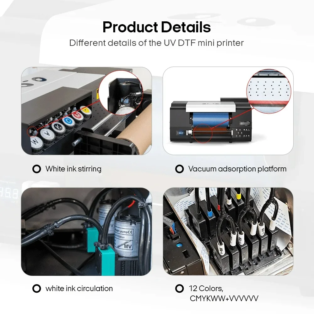 Free Shipping 3D Transfer UV DTF Sticker Label Printer Printing Machine And Cutter