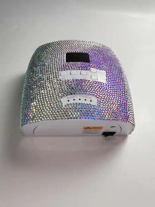 Wholesale New Bling rhinestone wireless battery charging nail uv lamp 66w rechargeable nail lamp cordless nail baking light tool